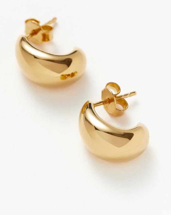 Missoma Savi Dome Mini Hoop Gold Earrings UK
