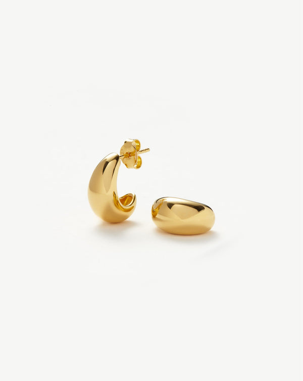 missoma Savi Dome Mini Hoop Gold Earrings UK