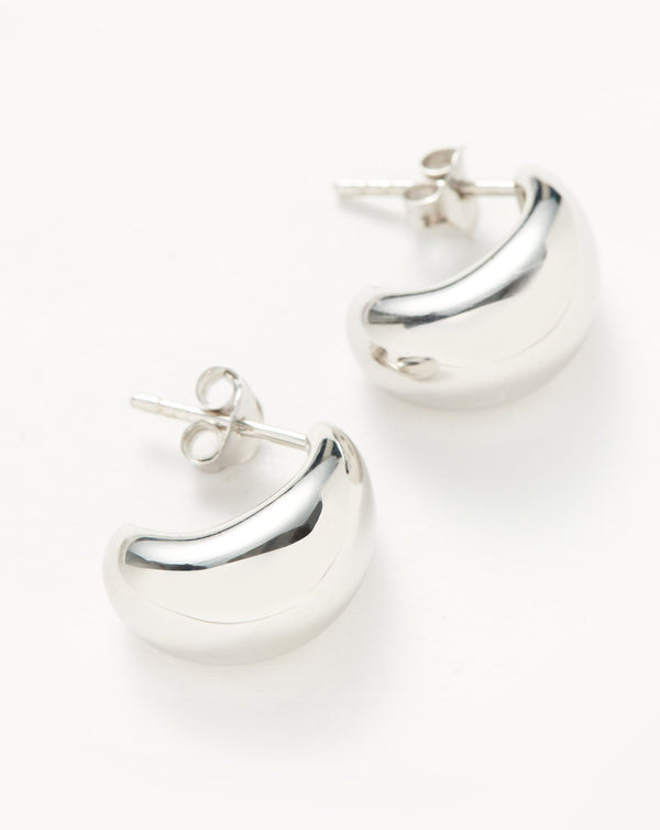 Missoma Savi Dome Mini Hoop Silver Earrings UK