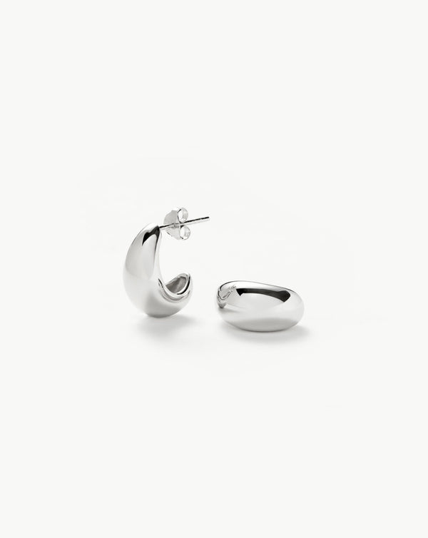missoma Savi Dome Mini Hoop Silver Earrings UK