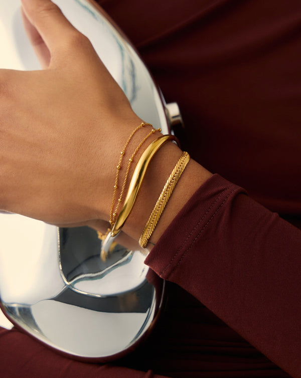 Missoma Savi Signature Hinged Bangle | Mix Metal