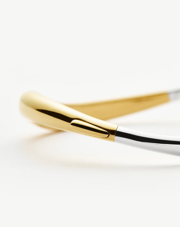Missoma Savi Signature Hinged Bangle | Mix Metal