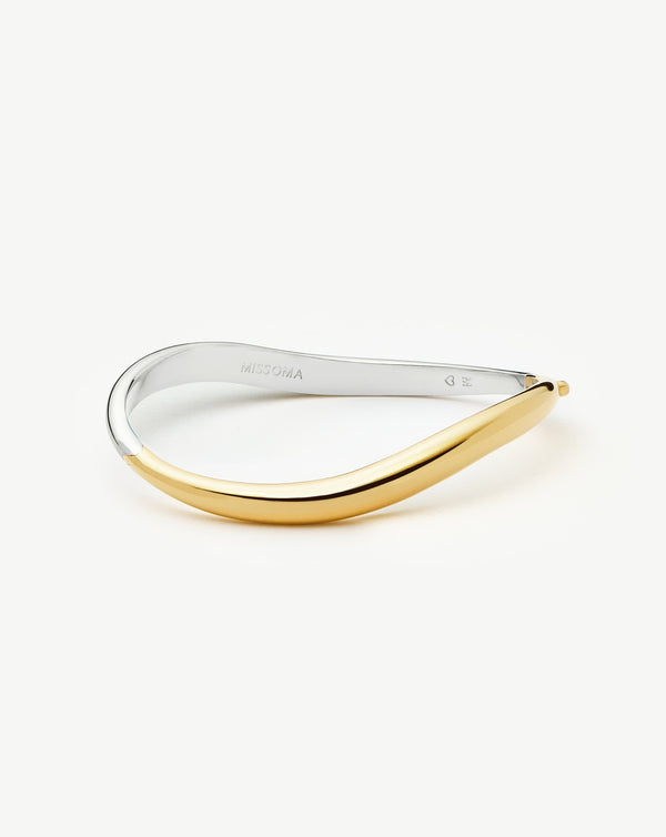 missoma Savi Signature Hinged Bangle | Mix Metal
