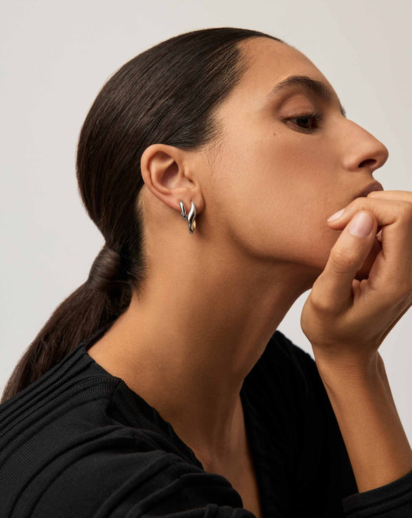 Missoma Savi Signature Hoop Set | Silver/Mixed Metal