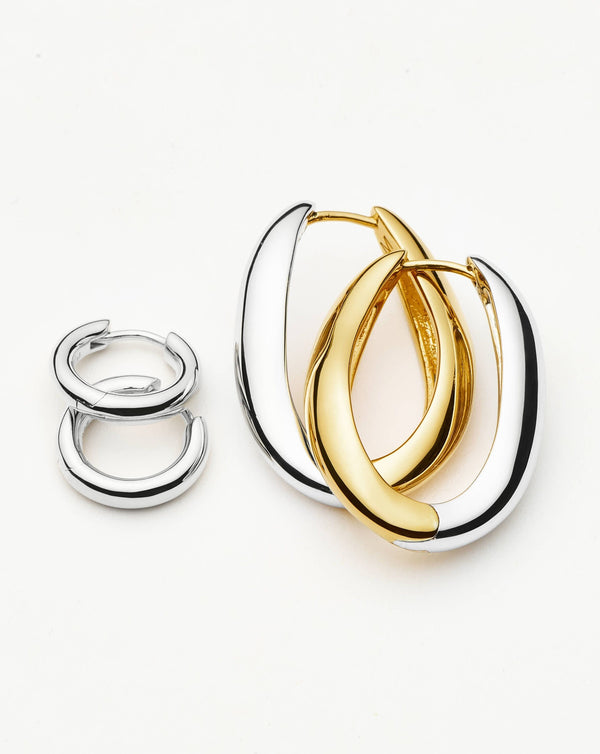 Missoma Savi Signature Hoop Set | Silver/Mixed Metal