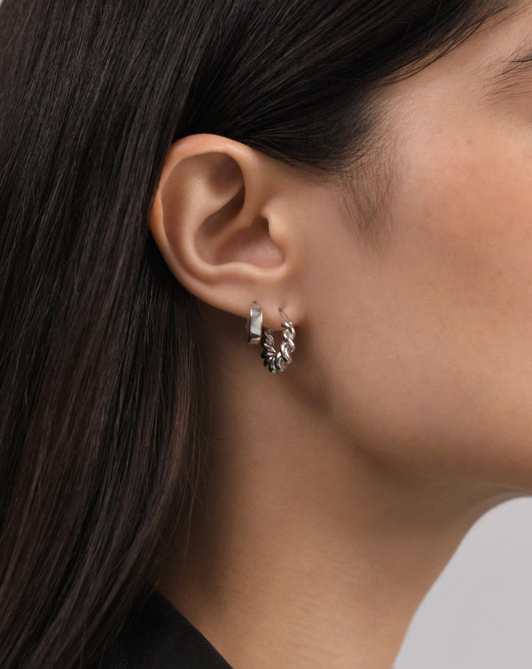 Missoma Small Tidal Hoop Earrings | Sterling Silver