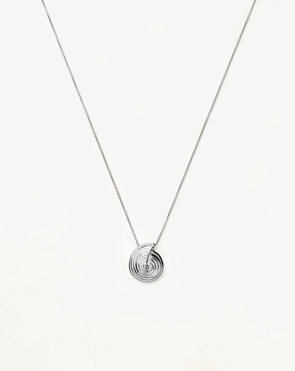 missoma Spiral Mini Pendant Necklace | Silver Plated