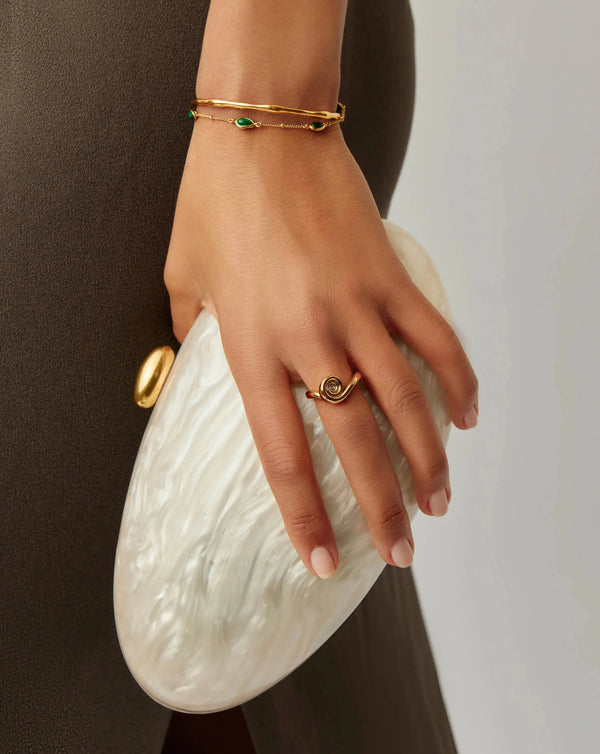 Missoma Spiral Stacking Ring | 18ct Gold Plated