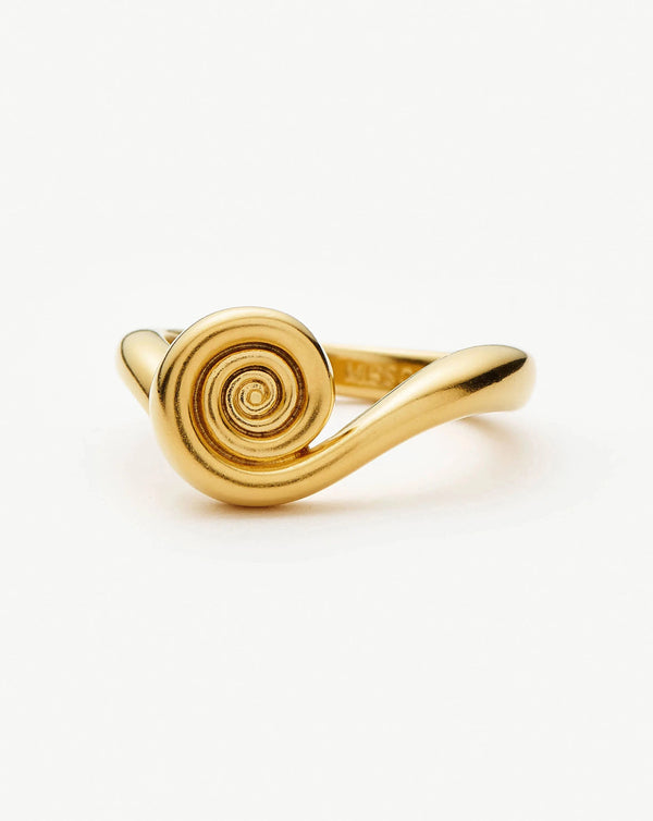 Missoma Spiral Stacking Ring | 18ct Gold Plated