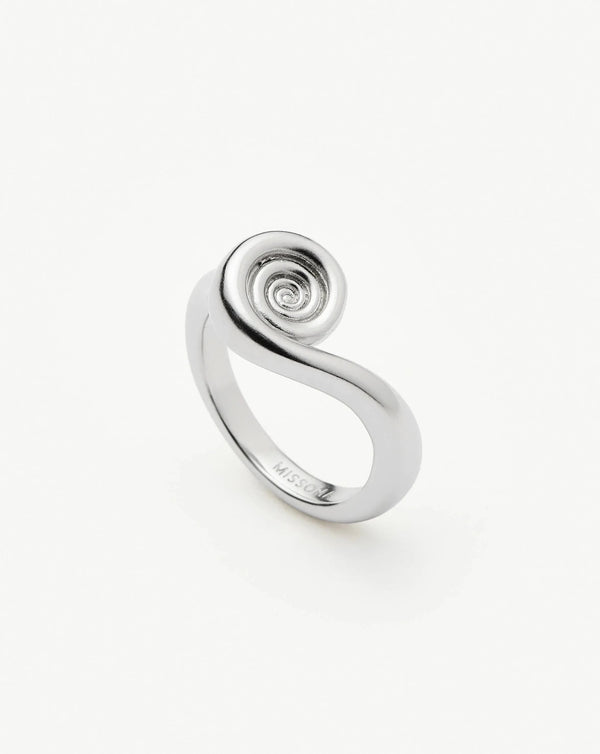 missoma Spiral Stacking Ring | Silver Plated