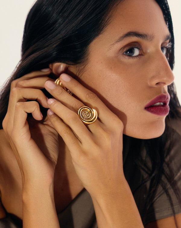 Missoma Spiral Statement Ring | 18ct Gold Plated