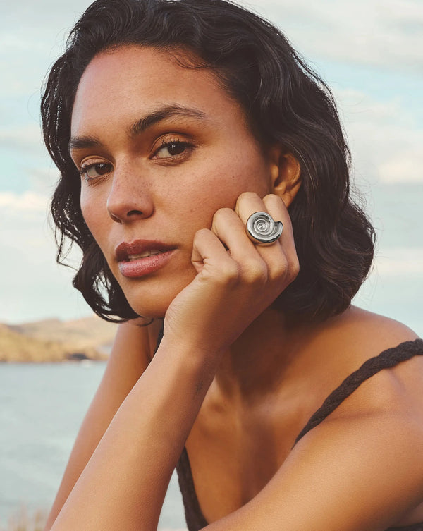 Missoma Spiral Statement Ring | Silver Plated