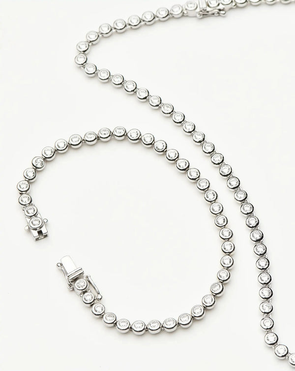 Missoma Tennis Round Necklace & Bracelet Set UK
