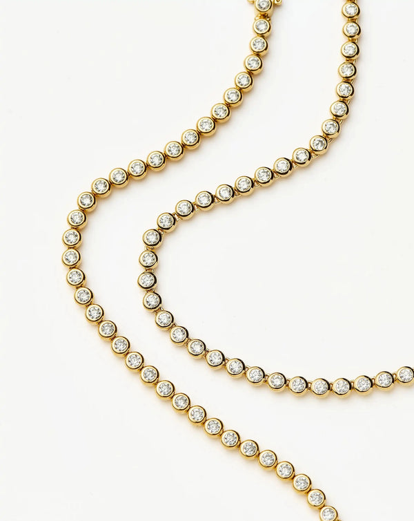 Missoma Tennis Round Necklace & Bracelet Set UK