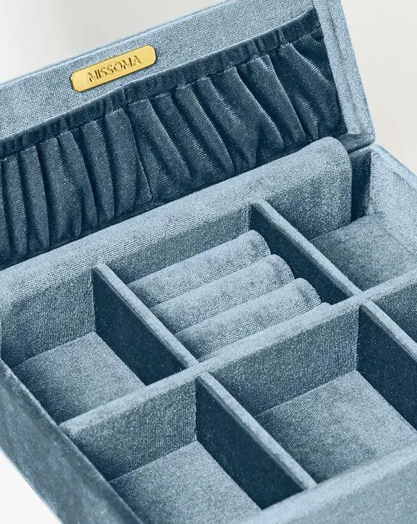 Missoma Velvet Jewellery Box | Blue Steel