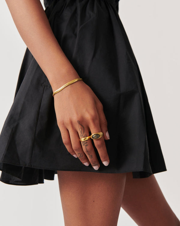 Missoma Wavy Ridge Gemstone Ring UK