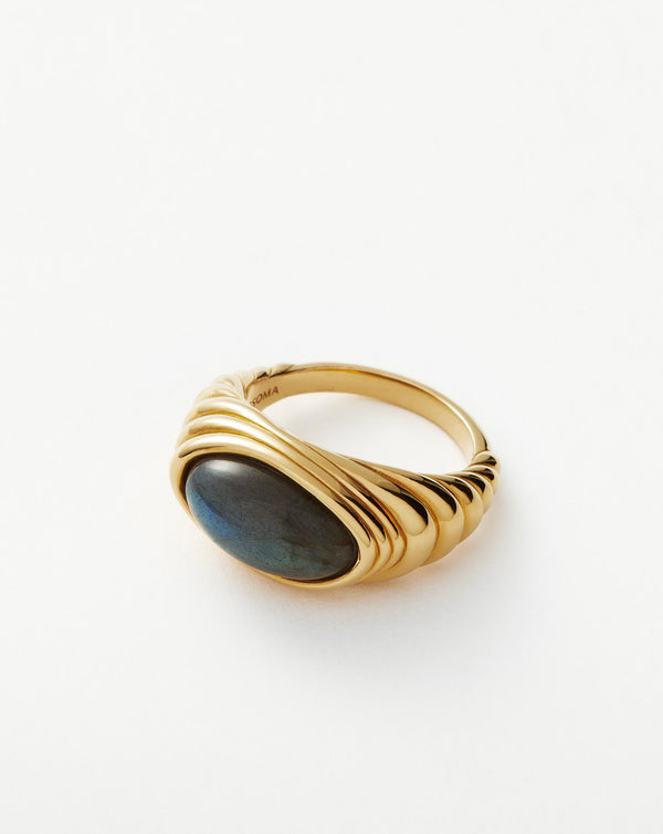 Missoma Wavy Ridge Gemstone Ring UK