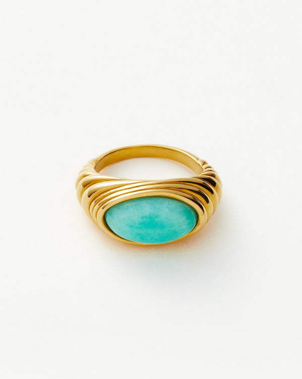 Missoma Wavy Ridge Gemstone Ring UK
