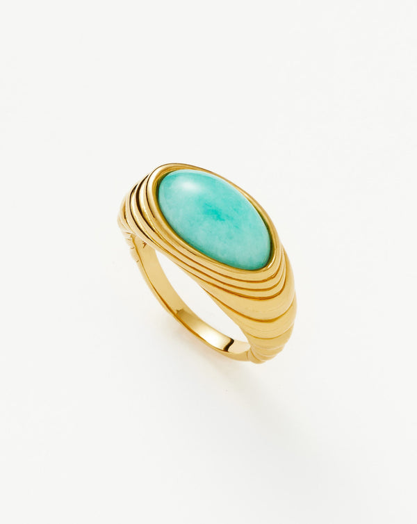 missoma Wavy Ridge Gemstone Ring UK