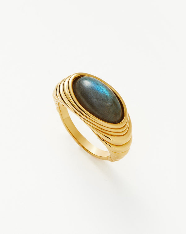 missoma Wavy Ridge Gemstone Ring UK