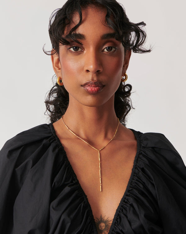 Missoma Wavy Ridge Lariat Chain Necklace