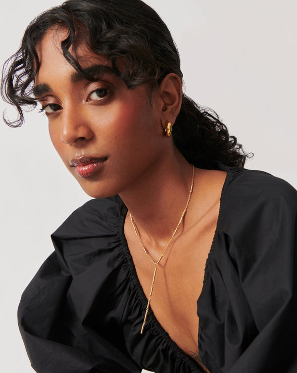 Missoma Wavy Ridge Lariat Chain Necklace