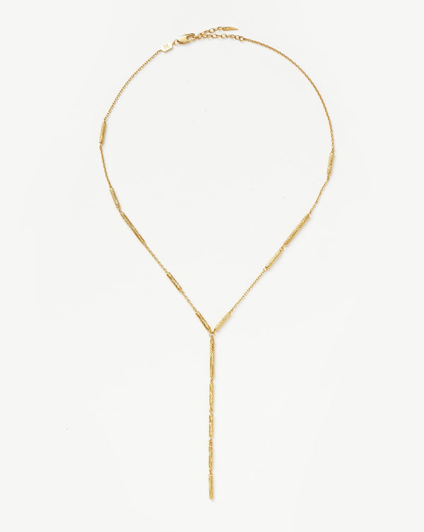 Missoma Wavy Ridge Lariat Chain Necklace