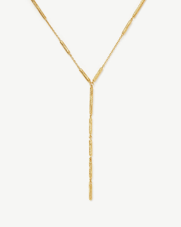 missoma Wavy Ridge Lariat Chain Necklace