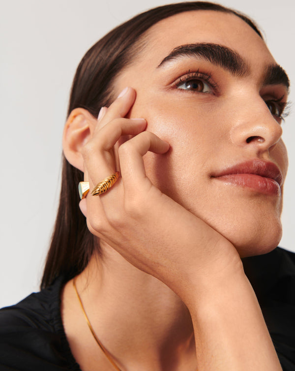 Missoma Wavy Ridge Stacking Ring UK