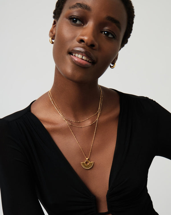 Missoma Zenyu Fan Necklace | 18ct Gold Plated