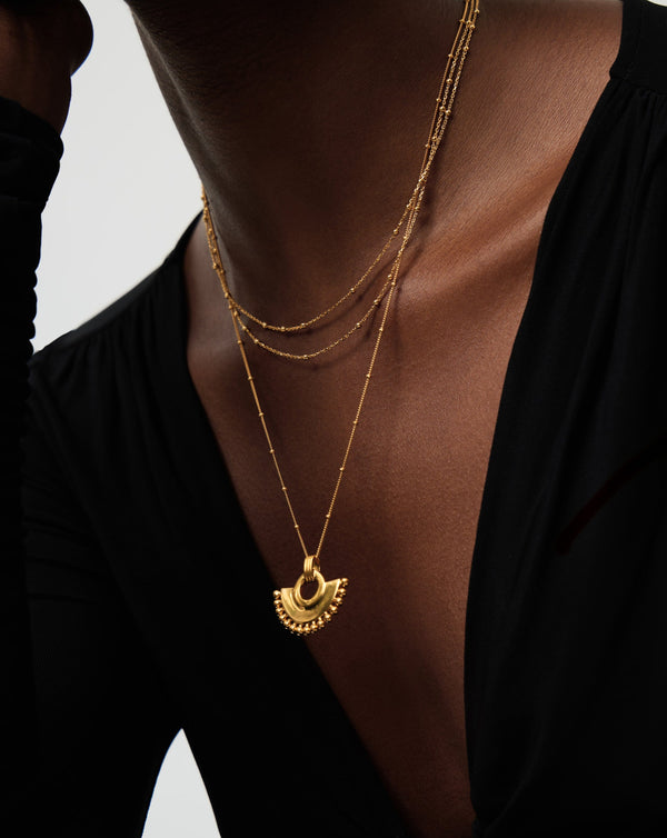 Missoma Zenyu Fan Necklace | 18ct Gold Plated