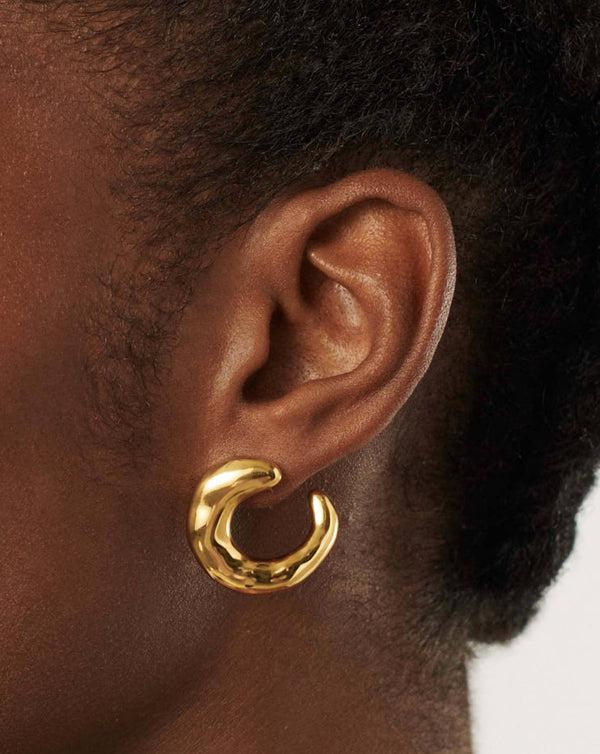 Missoma Molten Large Open Stud Earrings | 18ct Gold Plated
