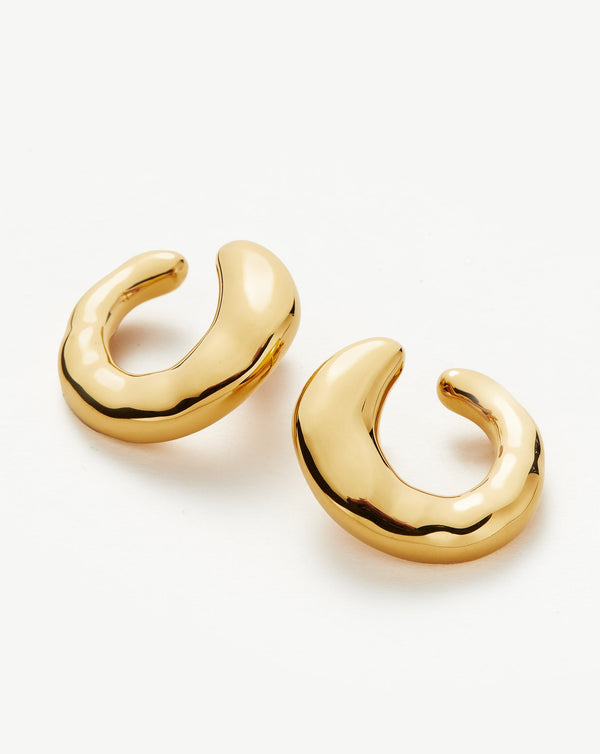 Missoma Molten Large Open Stud Earrings | 18ct Gold Plated