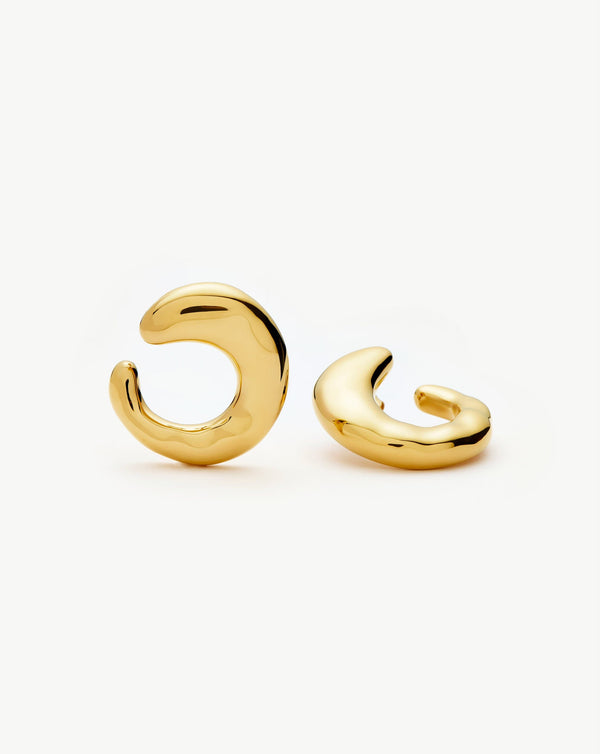 missoma Molten Large Open Stud Earrings | 18ct Gold Plated