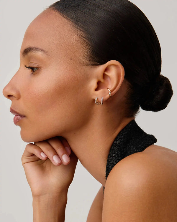 Missoma Molten Snow Fine Ear Cuff | 14ct Solid Gold Earrings