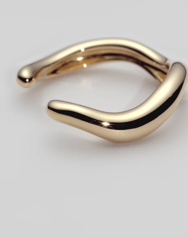 Missoma Molten Snow Fine Ear Cuff | 14ct Solid Gold Earrings