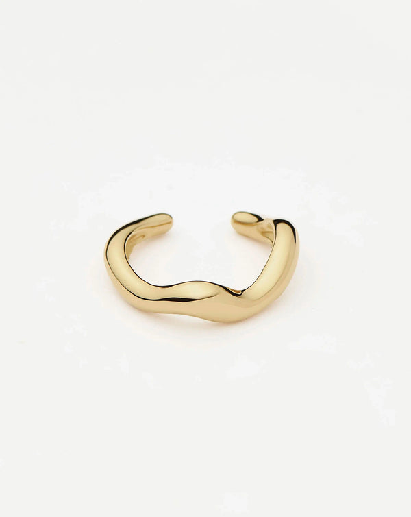 missoma Molten Snow Fine Ear Cuff | 14ct Solid Gold Earrings
