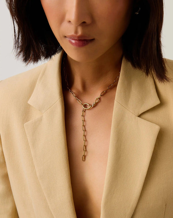 Missoma Molten Snow Paperclip Chain Necklace | 18ct Gold Plated Necklaces