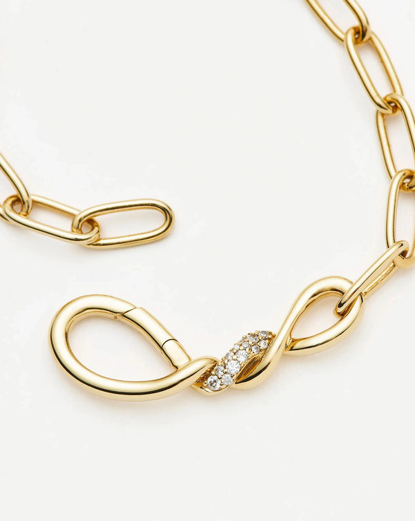 Missoma Molten Snow Paperclip Chain Necklace | 18ct Gold Plated Necklaces