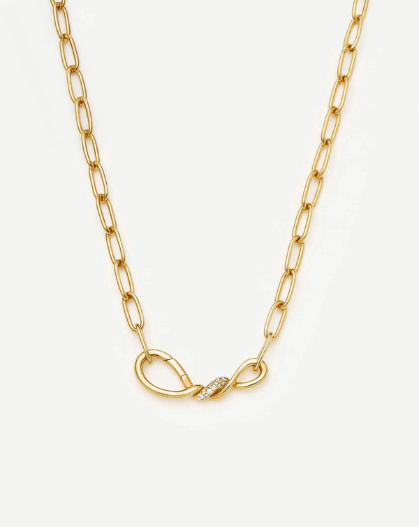 missoma Molten Snow Paperclip Chain Necklace | 18ct Gold Plated Necklaces