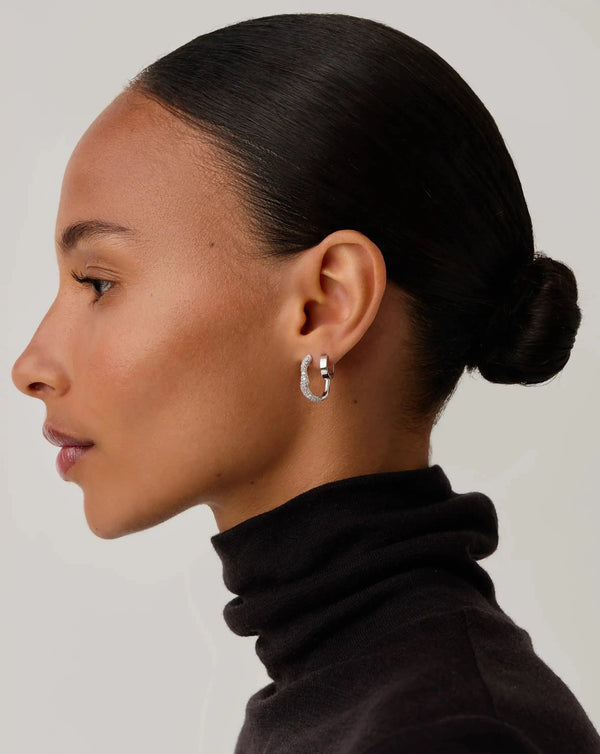 Missoma Molten Snow Small Hoop Earrings | Sterling Silver Earrings