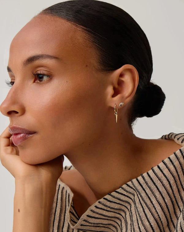 Missoma Molten Snow Stud Earrings | 18ct Gold Vermeil Earrings