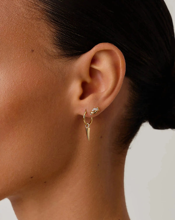 Missoma Molten Snow Stud Earrings | 18ct Gold Vermeil Earrings
