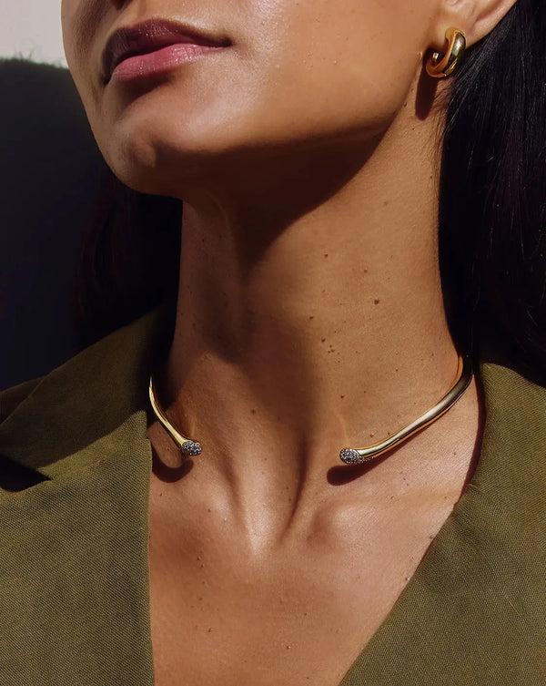 Missoma Molten Snow Torque Statement Necklace | 18ct Gold Plated Necklaces