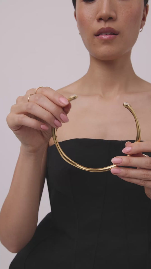 Missoma Molten Snow Torque Statement Necklace | 18ct Gold Plated Necklaces