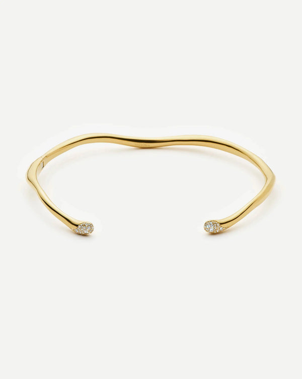 missoma Molten Snow Torque Statement Necklace | 18ct Gold Plated Necklaces