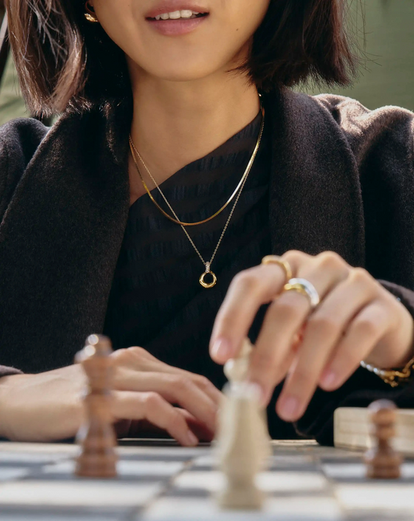 Missoma Molten Snow Twisted Pendant Necklace | 18ct Gold Plated Necklaces