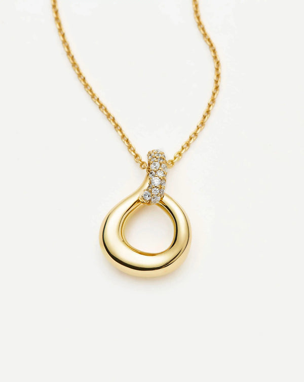 Missoma Molten Snow Twisted Pendant Necklace | 18ct Gold Plated Necklaces