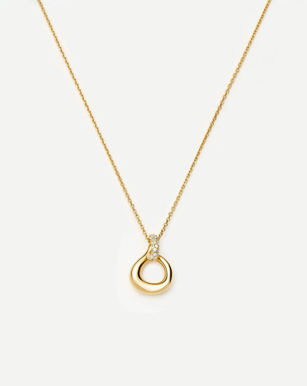 missoma Molten Snow Twisted Pendant Necklace | 18ct Gold Plated Necklaces