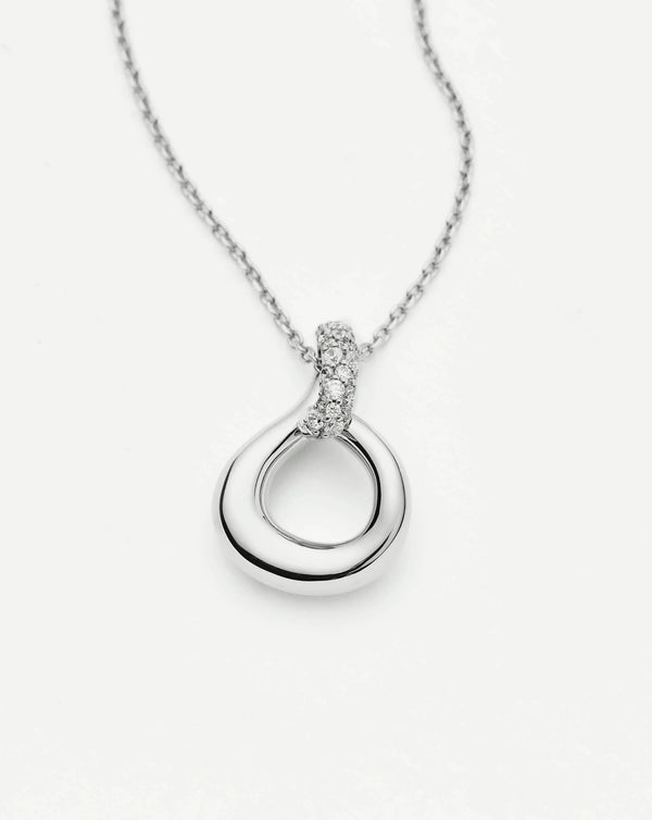 Missoma Molten Snow Twisted Pendant Necklace | Silver Plated Necklaces